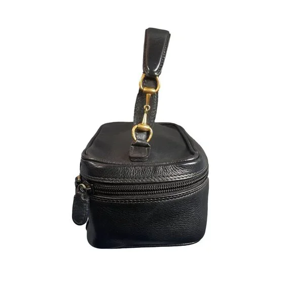 Gucci GG Horsebit Mini Bag Vanity Cosmetic Pouch Case Leather Black - Picture 4 of 8